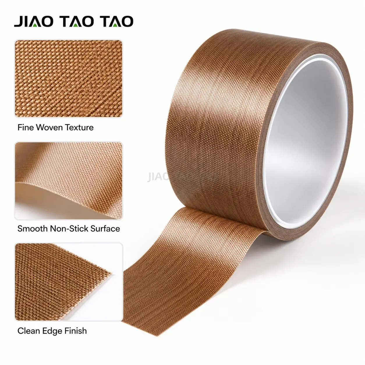 PTFE coated fiberglass adhesive tape detail showcase for food and pharmaceutical industry